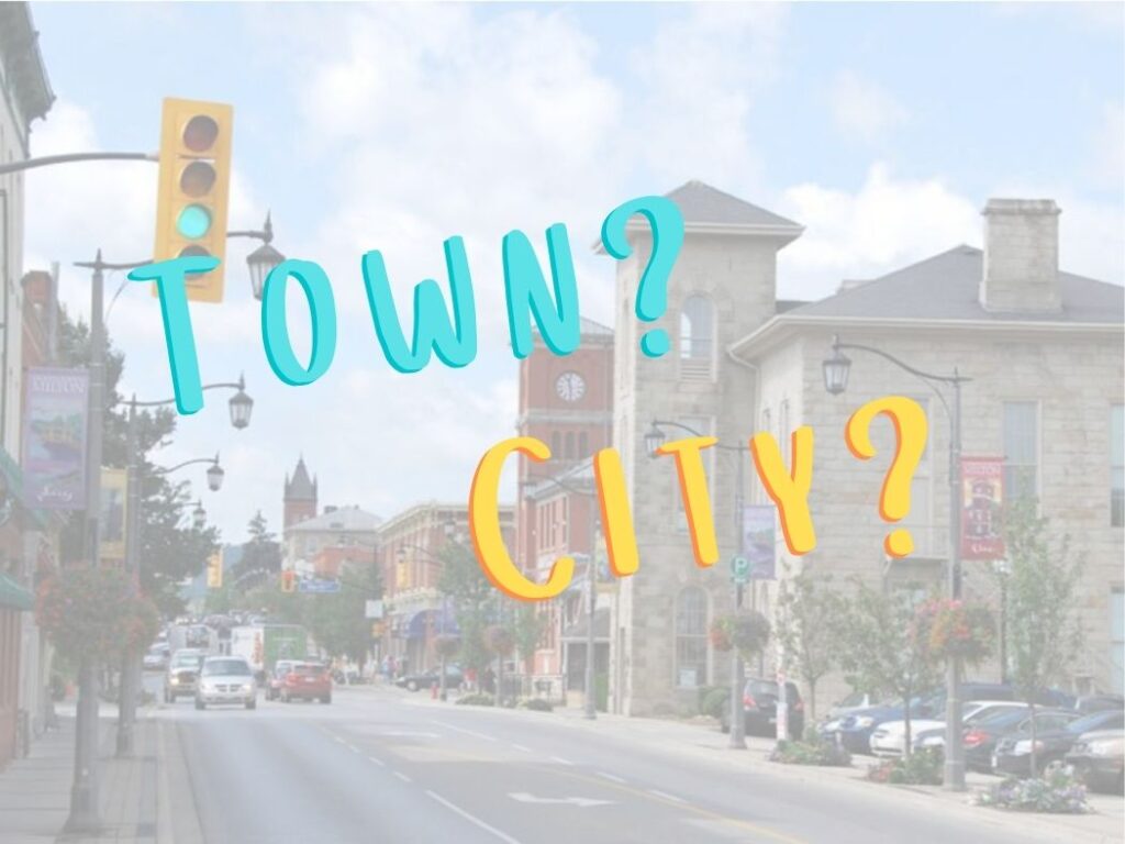 Milton Ontario down town with Town or City overlaid