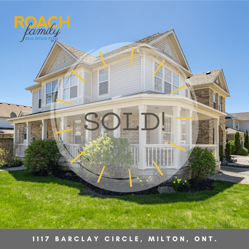 townhouse in Milton Ontario for sale. Overlayed with a SOLD sign